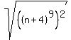 sqrt%28%28%28n%2B4%29%5E9%29%5E2%29
