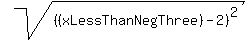 sqrt%28%28%28xLessThanNegThree%29-2%29%5E2%29