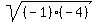 sqrt%28%28-1%29%28-4%29%29