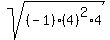 sqrt%28%28-1%29%284%29%5E2%2A4%29%29