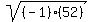 sqrt%28%28-1%29%2852%29%29