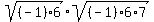 sqrt%28%28-1%296+%29%2A+sqrt%28%28-1%296%2A7%29