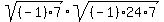 sqrt%28%28-1%297%29%2Asqrt%28%28-1%2924%2A7%29