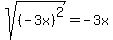 sqrt%28%28-3x%29%5E2%29+=+-3x