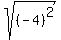 sqrt%28%28-4%29%5E2%29