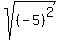 sqrt%28%28-5%29%5E2%29