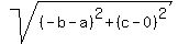 sqrt%28%28-b-a%29%5E2%2B%28c-0%29%5E2%29