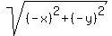 sqrt%28%28-x%29%5E2%2B%28-y%29%5E2%29