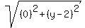 sqrt%28%280%29%5E2%2B%28y-2%29%5E2%29