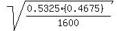 sqrt%28%280.5325%280.4675%29%29%2F1600%29