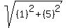 sqrt%28%281%29%5E2+%2B+%285%29%5E2%29