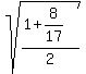 sqrt%28%281%2B8%2F17%29%2F2%29