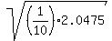 sqrt%28%281%2F10%292.0475%29