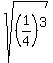 sqrt%28%281%2F4%29%5E3%29