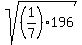 sqrt%28%281%2F7%29196%29