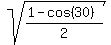 sqrt%28%281+-+cos%2830%29%29%2F2%29