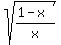 sqrt%28%281-x%29%2Fx%29