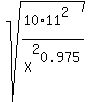 sqrt%28%2810%2A11%5E2%29%2FX%5E2%5B0.975%5D%29