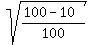 sqrt%28%28100-10%29%2F100%29