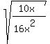sqrt%28%2810x%29%2F%2816x%5E2%29%29