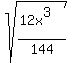 sqrt%28%2812x%5E3%29%2F144%29