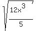 sqrt%28%2812x%5E3%29%2F5%29