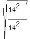 sqrt%28%2814%5E2%29%2F%2814%5E2%29%29