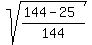 sqrt%28%28144-25%29%2F144%29
