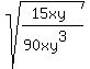 sqrt%28%2815xy%29%2F%2890xy%5E3%29%29