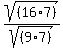 sqrt%28%2816%2A7%29%29%2Fsqrt%28%289%2A7%29%29