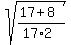 sqrt%28%2817%2B8%29%2F%2817%2A2%29%29