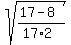 sqrt%28%2817-8%29%2F%2817%2A2%29%29