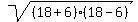 sqrt%28%2818%2B6%29%2A%2818-6%29%29
