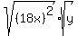 sqrt%28%2818x%29%5E2%29sqrt%28y%5E%22%22%29