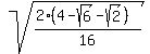 sqrt%28%282%284+-+sqrt%286%29+-+sqrt%282%29%29%29%2F16%29+