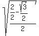 sqrt%28%282%2F2+-+sqrt%283%29%2F2%29%2F2%29