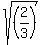 sqrt%28%282%2F3%29%29