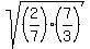 sqrt%28%282%2F7%29%287%2F3%29%29