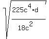 sqrt%28%28225c%5E4%2Ad%29%2F%2818c%5E2%29%29