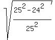 sqrt%28%2825%5E2-24%5E2%29%2F25%5E2%29