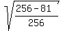 sqrt%28%28256-81%29%2F256%29