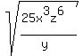sqrt%28%2825x%5E3z%5E6%29%2F%28y%29%29