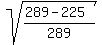 sqrt%28%28289-225%29%2F289%29