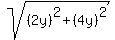 sqrt%28%282y%29%5E2+%2B+%284y%29%5E2%29
