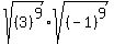 sqrt%28%283%29%5E9%29+%2A+sqrt%28%28-1%29%5E9%29