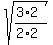 sqrt%28%283%2A2%29%2F%282%2A2%29%29