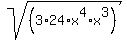 sqrt%28%283%2A24%2Ax%5E4%2Ax%5E3%29%29