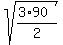 sqrt%28%283%2A90%29%2F2%29