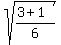 sqrt%28%283%2B1%29%2F6%29