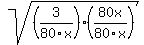 sqrt%28%283%2F80x%29%2880x%2F80x%29%29